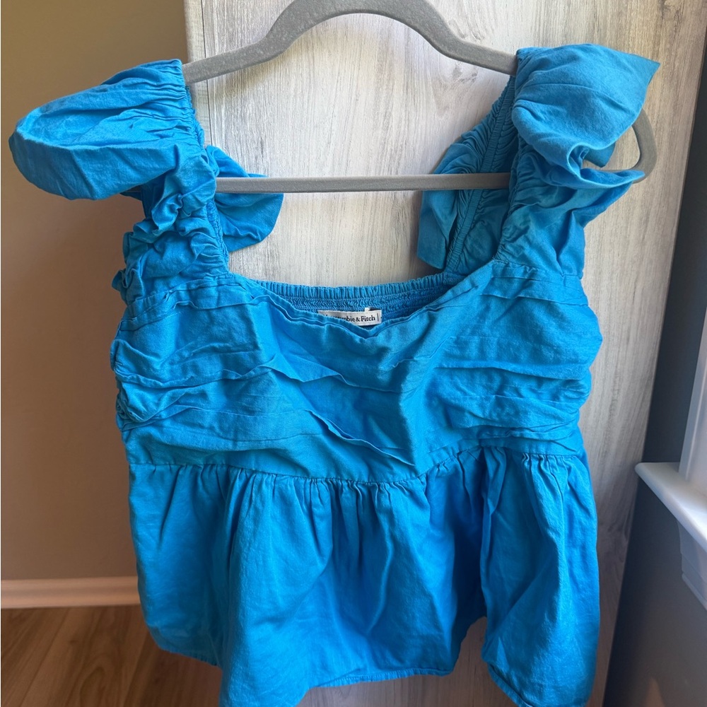 Abercrombie Blue Ruffled Women's Top